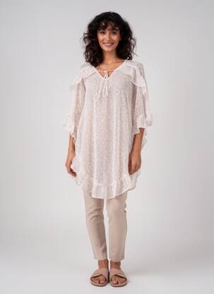 Tunique manches longues col rond rose RHUM RAISIN femme