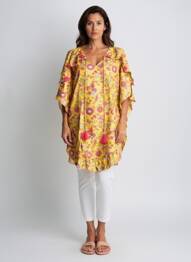 Tunique manches longues col v jaune RHUM RAISIN femme