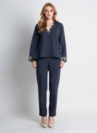Blouse manches longues manches longues bleu RHUM RAISIN femme