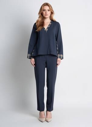 Blouse manches longues manches longues bleu RHUM RAISIN femme
