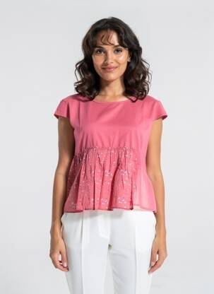 T-shirt coupe cintrée manches courtes rose RHUM RAISIN femme