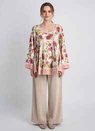 Tunique manches longues col rond rose RHUM RAISIN femme