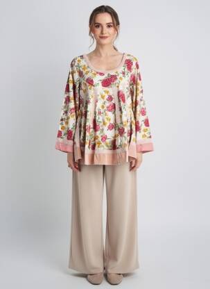 Tunique manches longues col rond rose RHUM RAISIN femme