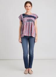 Blouse manches courtes manches courtes bleu RHUM RAISIN femme