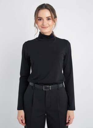 Sous-pull stretch manches longues noir RHUM RAISIN femme