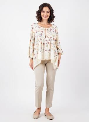 Tunique manches longues col rond beige RHUM RAISIN femme