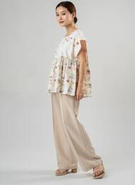 Blouse manches courtes manches courtes beige RHUM RAISIN femme
