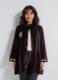 Manteau long poches sans capuche marron RHUM RAISIN femme