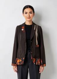 Blazer col châle marron RHUM RAISIN femme
