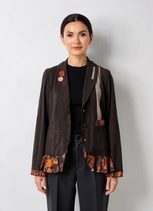 Blazer col châle marron RHUM RAISIN femme