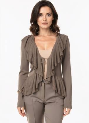 Gilet manches longues stretch marron MEXX femme