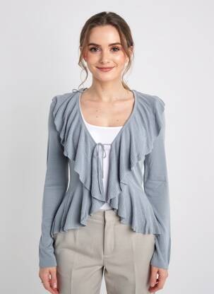 Gilet manches longues stretch bleu MEXX femme