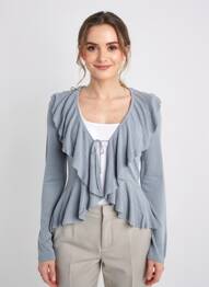 Gilet manches longues stretch bleu MEXX femme