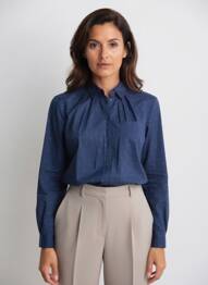 Chemisier coupe cintrée manches longues bleu MEXX femme