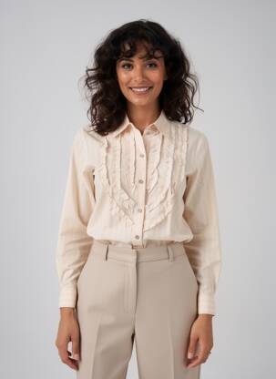 Chemisier coupe cintrée manches longues rose MEXX femme