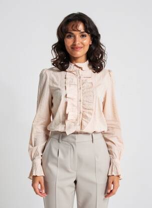 Chemisier coupe cintrée manches longues rose MEXX femme