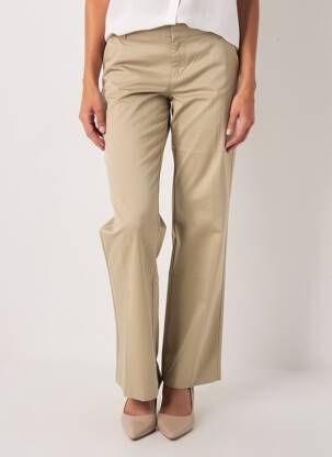 Pantalon chino tissage popeline taille normale beige MEXX femme