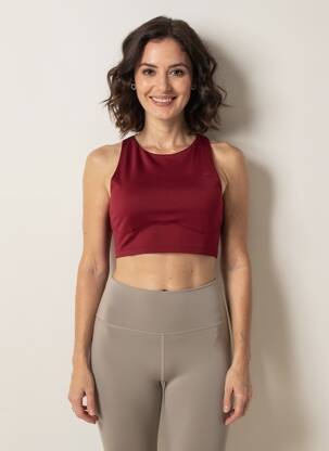 Top stretch sans manche rouge DAMART femme