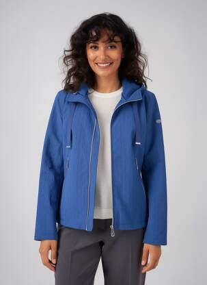 Coupe-vent manches longues a capuche bleu VIRGINIA BLU' femme
