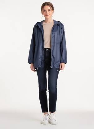 Coupe-vent manches longues a capuche bleu VIRGINIA BLU' femme