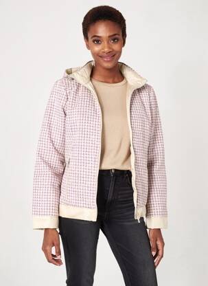 Doudoune poches a capuche beige VIRGINIA BLU' femme