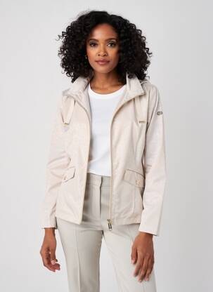 Coupe-vent manches longues a capuche beige VIRGINIA BLU' femme