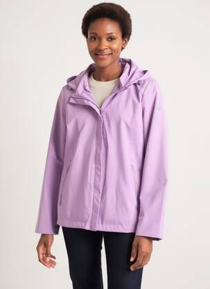 Imperméable fermeture zippée sur le devant a capuche violet VIRGINIA BLU' femme