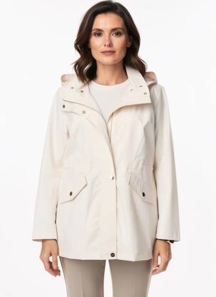 Imperméable manches longues a capuche beige VIRGINIA BLU' femme