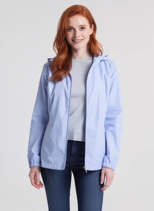 Imperméable manches longues sans capuche bleu VIRGINIA BLU' femme