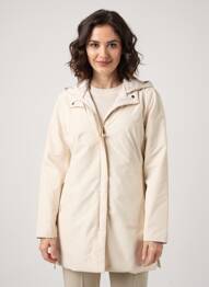 Parka capuche a capuche beige VIRGINIA BLU' femme