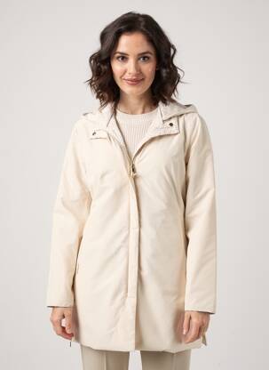 Parka capuche a capuche beige VIRGINIA BLU' femme
