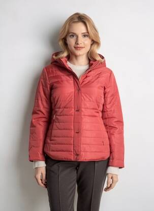 Doudoune manches longues a capuche rouge VIRGINIA BLU' femme