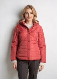 Doudoune manches longues a capuche rouge VIRGINIA BLU' femme