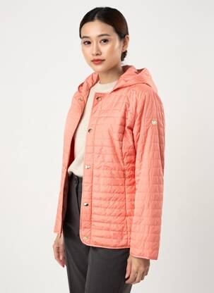 Doudoune poches a capuche rose VIRGINIA BLU' femme