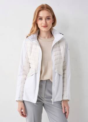 Doudoune poches a capuche gris VIRGINIA BLU' femme