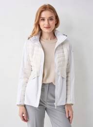 Doudoune poches a capuche gris VIRGINIA BLU' femme