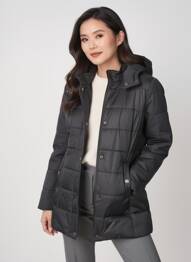 Doudoune poches a capuche noir C.MISSARO femme