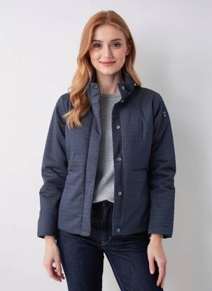 Doudoune manches longues sans capuche bleu VIRGINIA BLU' femme