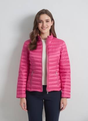 Doudoune manches longues sans capuche rose clair VIRGINIA BLU' femme