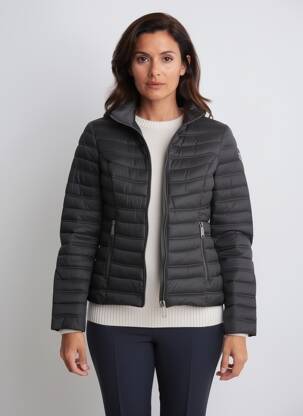 Doudoune manches longues sans capuche noir VIRGINIA BLU' femme