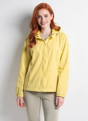 Parka fermeture zippée sur le devant a capuche jaune VIRGINIA BLU' femme