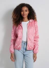 Blouson effet matière satinée rose IL GRANCHIO femme