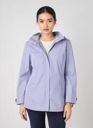 Imperméable fermeture zippée sur le devant a capuche bleu VIRGINIA BLU' femme