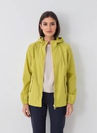 Imperméable fermeture zippée sur le devant a capuche vert VIRGINIA BLU' femme
