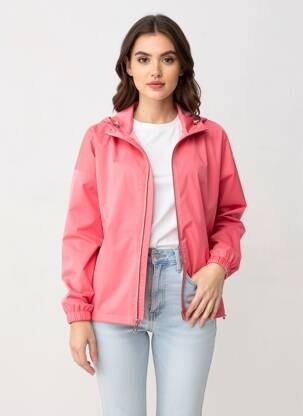 Coupe-vent finition intérieure doublée a capuche rose IL GRANCHIO femme