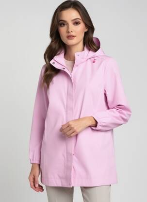 Coupe-vent poches a capuche rose clair IL GRANCHIO femme