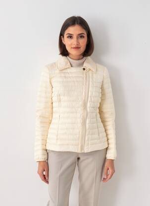 Doudoune poches sans capuche beige VIRGINIA BLU' femme