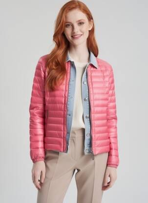 Doudoune poches sans capuche rose VIRGINIA BLU' femme