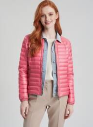 Doudoune poches sans capuche rose VIRGINIA BLU' femme