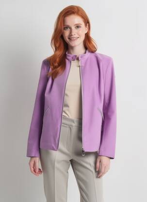 Veste casual tissage suedine violet VIRGINIA BLU' femme